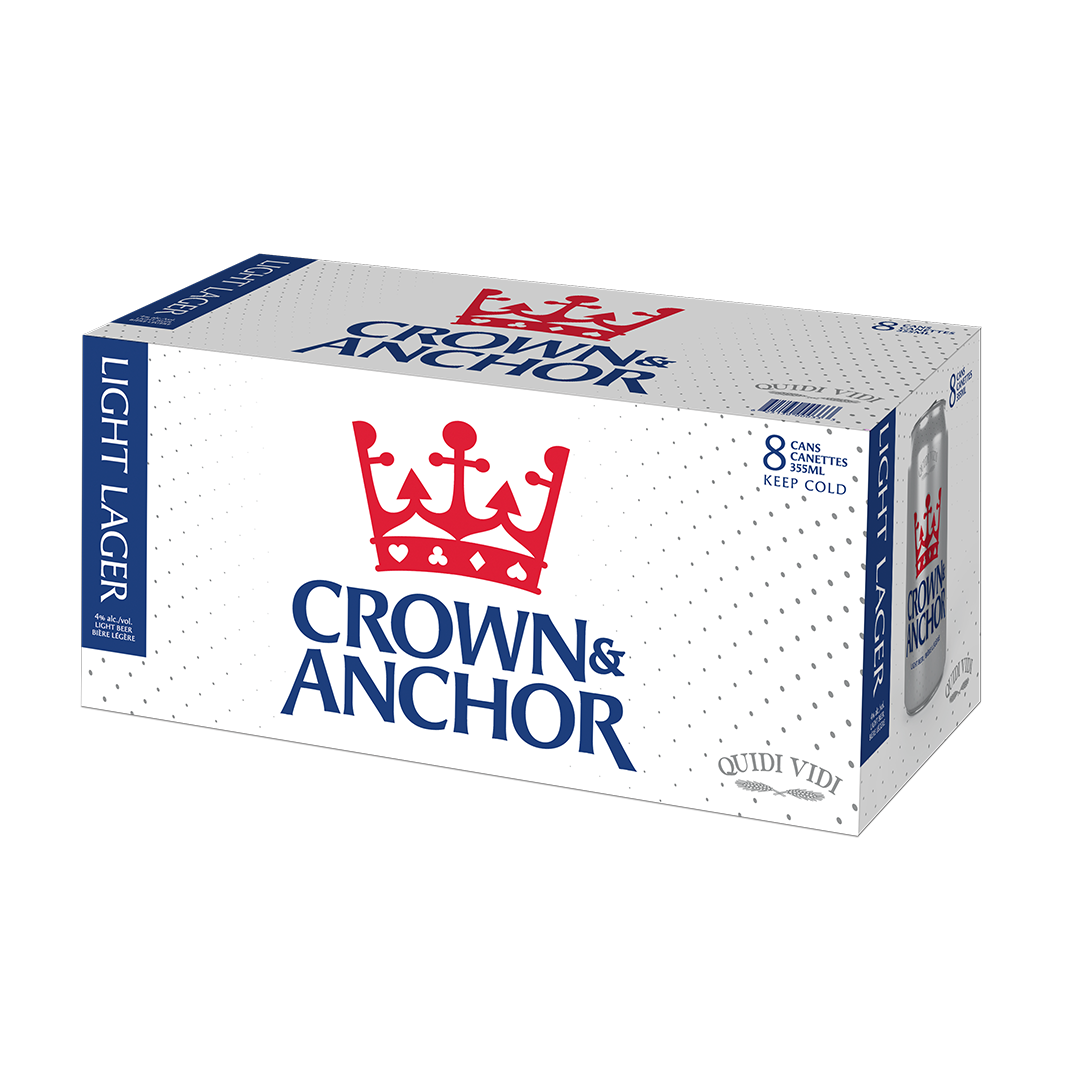 Crown And Anchor Light Lager 8x355ml Quidi Vidi Brewery