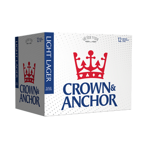 Crown & Anchor - Light Lager 12 Pack Bottles
