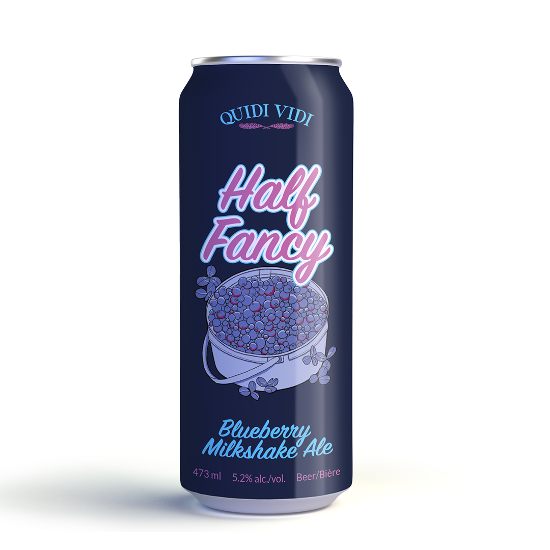 Half Fancy Blueberry Milkshake Ale 473mL Can (Canadian Shipping)