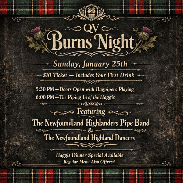 QV Burns Night - Sunday January 25th